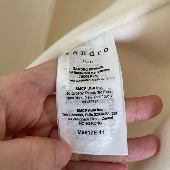 Sandro Dilan double face long wool coat xs - Picture 7 of 9